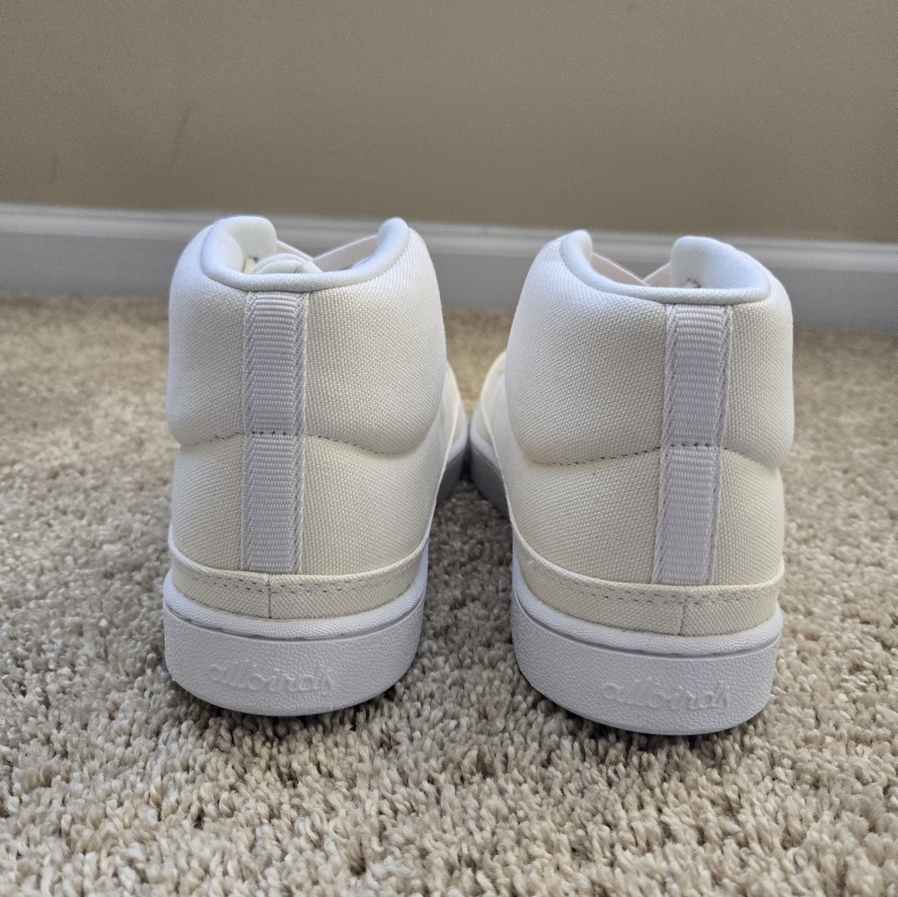 Allbirds pacer mid sneakers cream lace up womens 7 - Picture 4 of 10